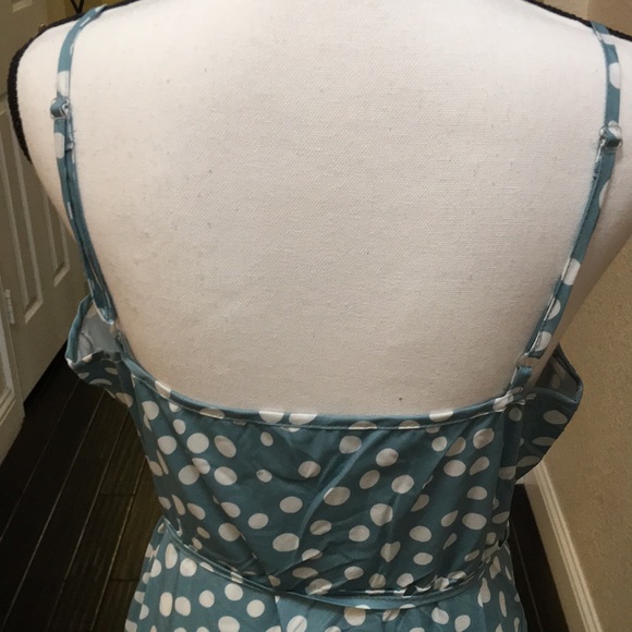 Dot Maxi Dress in Mint and white - Picture 12 of 13